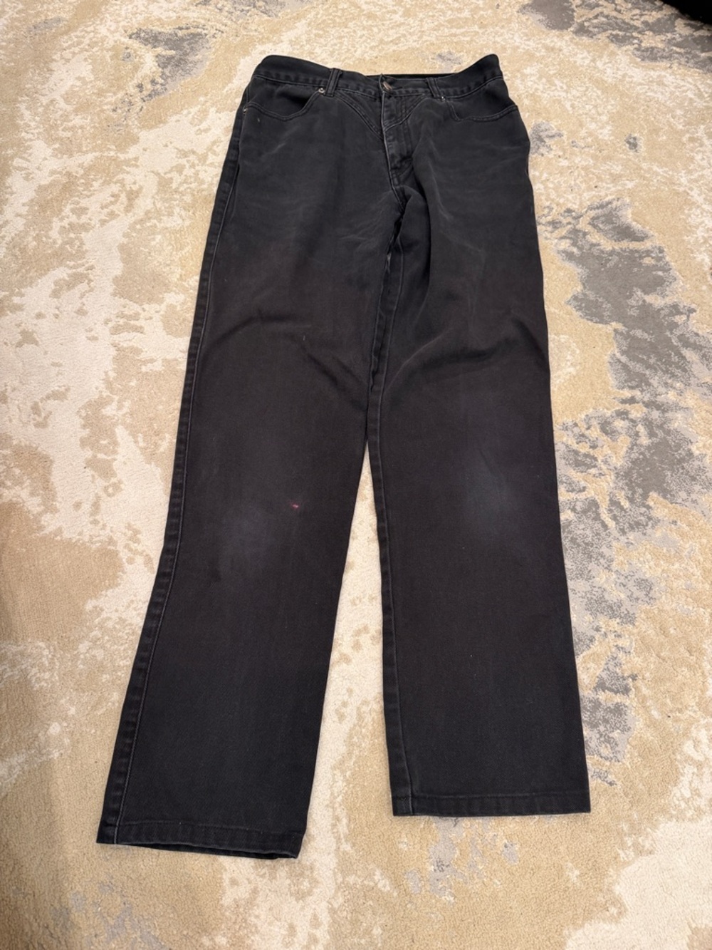 VINTAGE Rough Rider by Circle T // Women's Black 1980s  Denim Jeans size 9 - Picture 10 of 13
